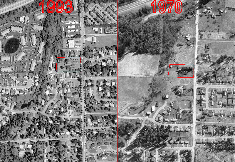 1993 and 1970 aerial images